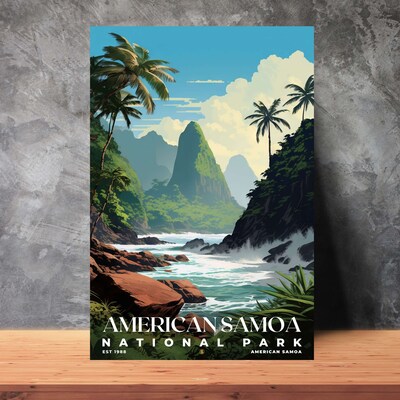 American Samoa National Park Poster, Travel Art, Office Poster, Home Decor | S7 - image3